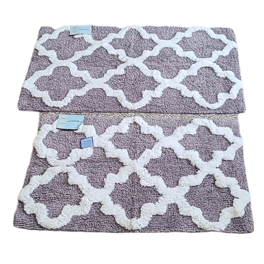 KOHLS PLUSH 2 PIECE MATCHING BATH RUG BUNDLE